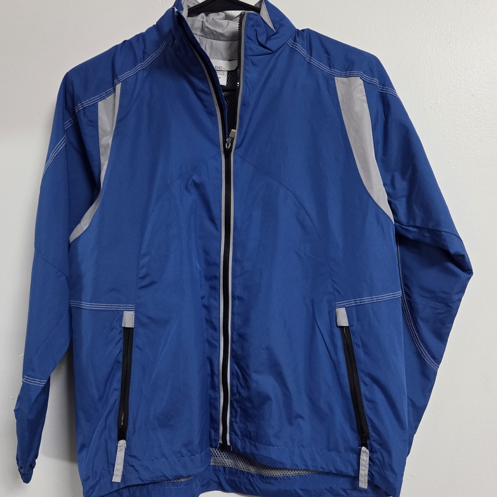 Stylish Blue and Gray Windbreaker for Men